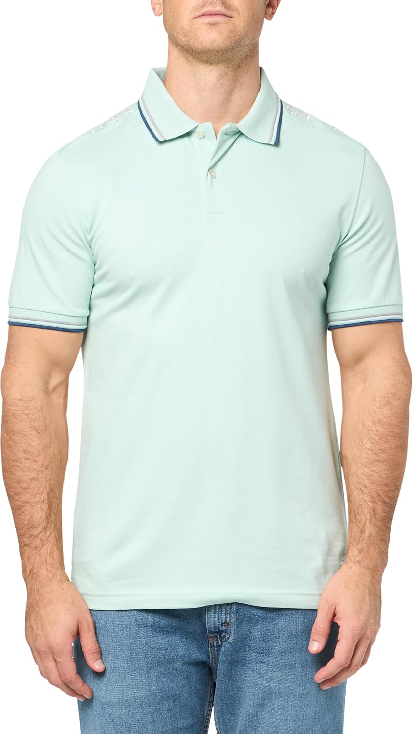 GUESS Мужская футболка-поло Eco Lyle с коротким рукавом, Seafoam Mist
GUESS Мужская футболка-поло Eco Lyle с коротким рукавом, Seafoam Mist