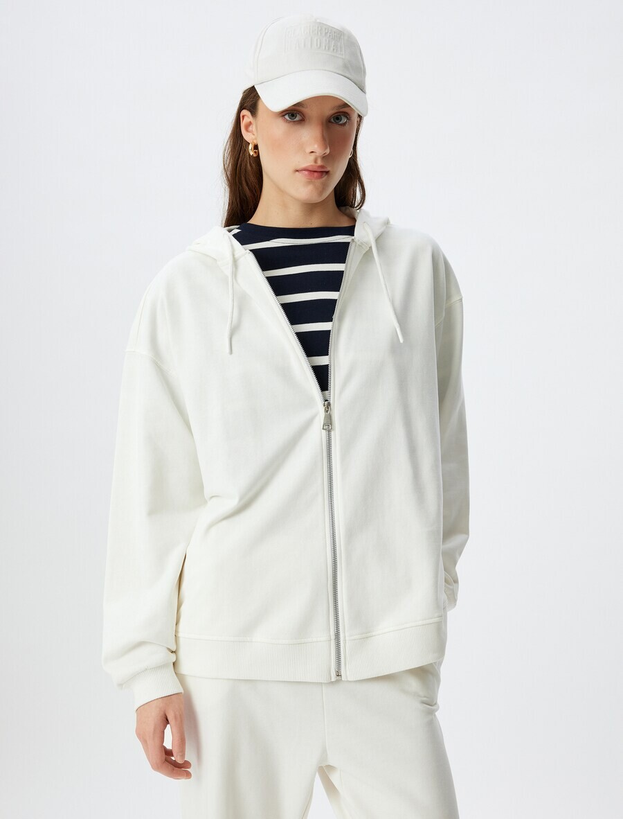 Толстовка с капюшоном на молнии Koton Zip-Up Hoodie, белый
Толстовка с капюшоном на молнии Koton Zip-Up Hoodie, белый