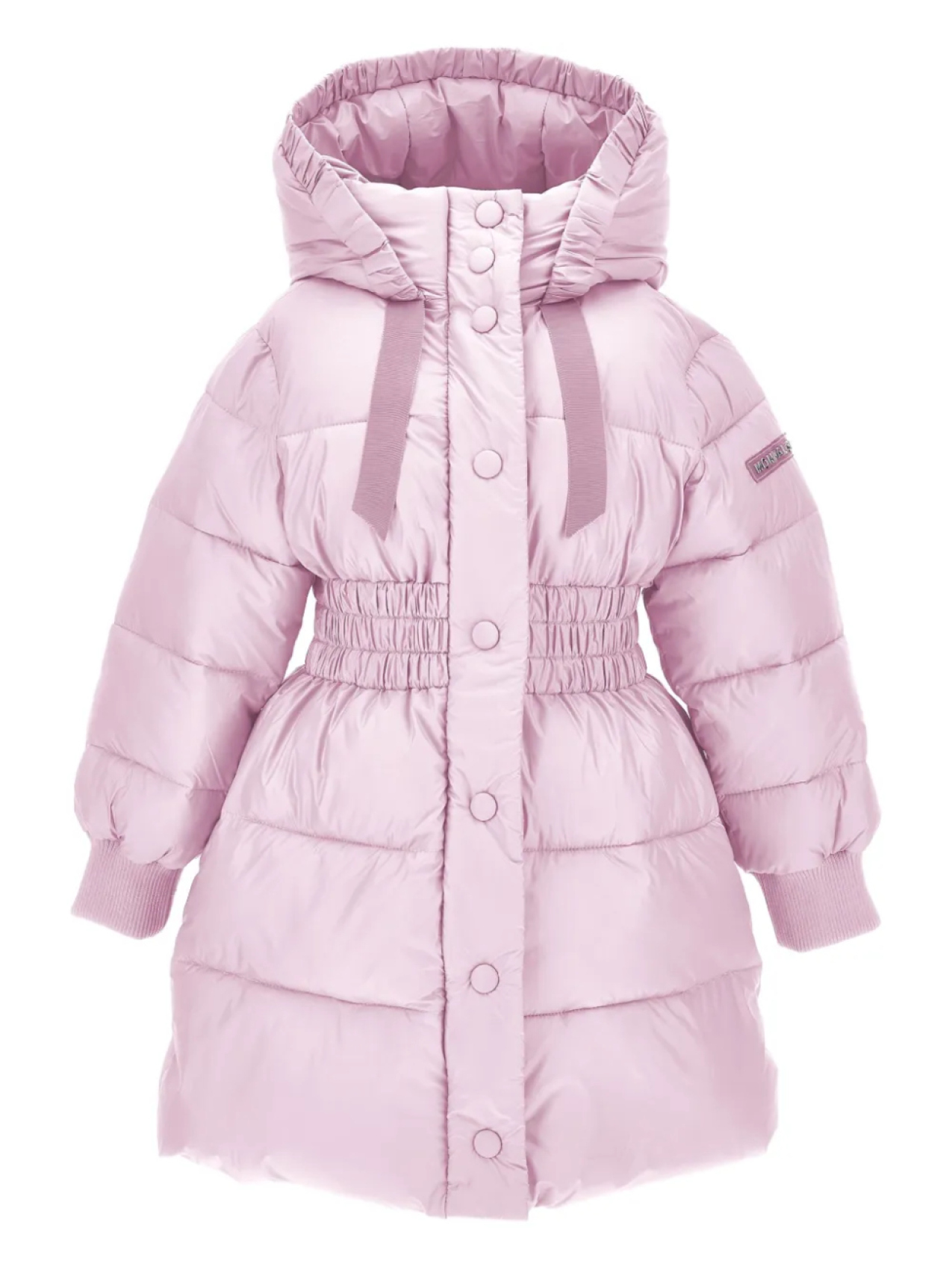 Monnalisa пуховик с капюшоном, розовый 
Monnalisa пуховик с капюшоном, розовый
