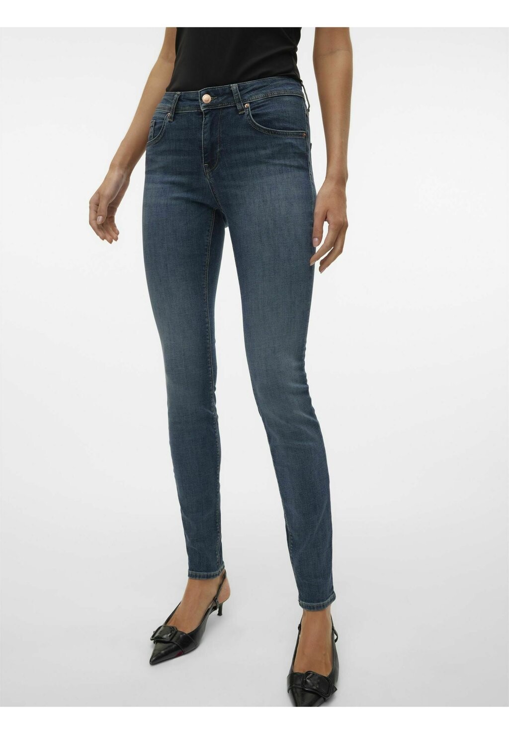 Джинсы облегающие VMLUX Vero Moda, темно-синий деним
Джинсы облегающие VMLUX Vero Moda, темно-синий деним