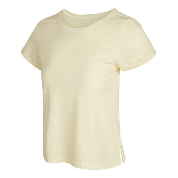 Футболка yoga dri fit training side quick dry short sleeve yellow Nike, желтый 
Футболка yoga dri fit training side quick dry short sleeve yellow Nike, желтый