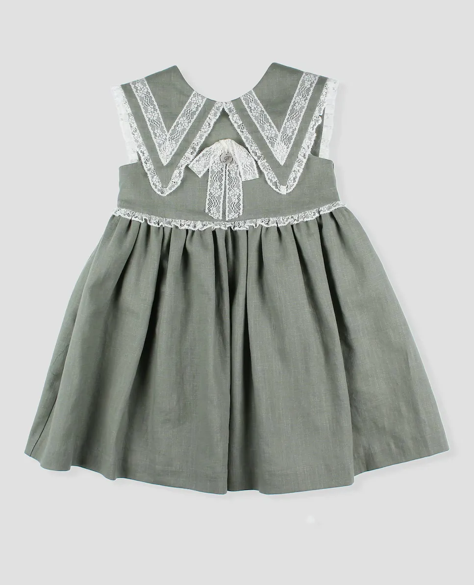 Детское льняное платье с кружевом Foque, бирюзовый
Детское льняное платье с кружевом Foque, бирюзовый