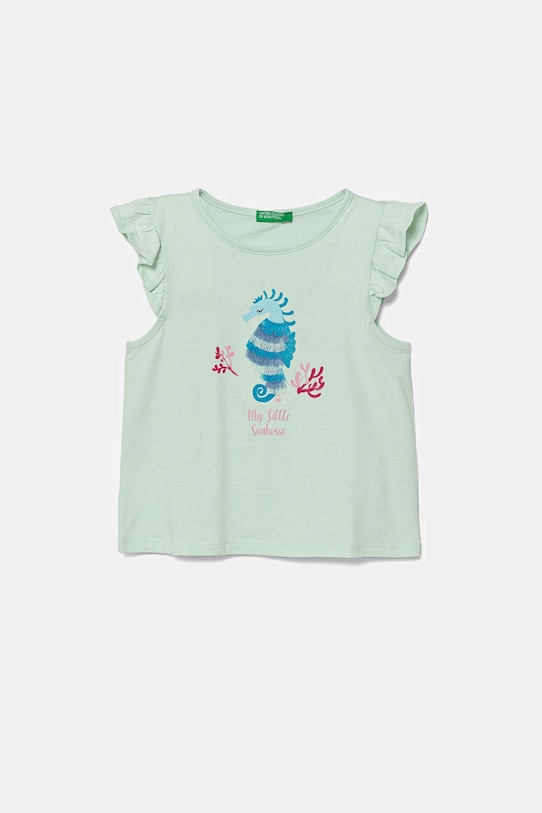 Детская хлопковая футболка United Colors Of Benetton, бирюзовый
Детская хлопковая футболка United Colors Of Benetton, бирюзовый