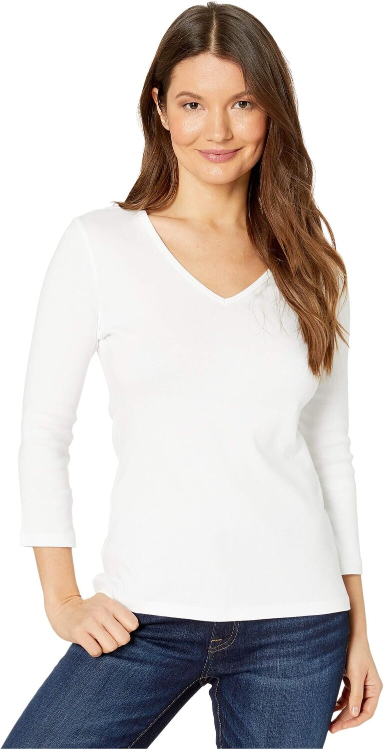 Топ 1x1 с V-образным вырезом и рукавами 3/4 в рубчик Lilla P, белый
Топ 1x1 с V-образным вырезом и рукавами 3/4 в рубчик Lilla P, белый