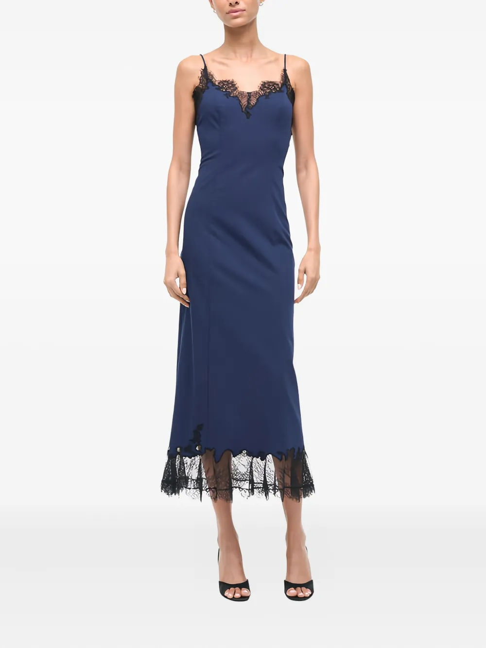 Платье миди Nadia с кружевной отделкой STAUD, синий
Платье миди Nadia с кружевной отделкой STAUD, синий