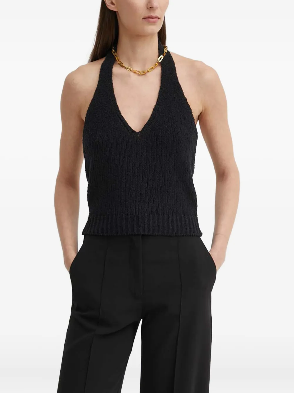 Топ с V-образным вырезом Won Hundred, черный
Топ с V-образным вырезом Won Hundred, черный