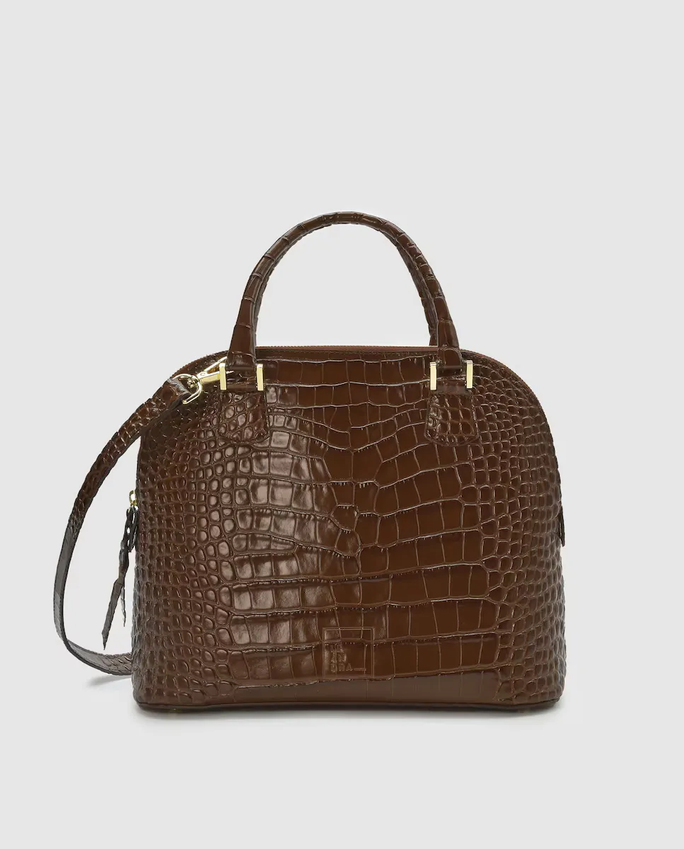 Многопозиционная сумка из коричневой кожи с гравировкой кокосового ореха Leandra, коричневый
Многопозиционная сумка из коричневой кожи с гравировкой кокосового ореха Leandra, коричневый