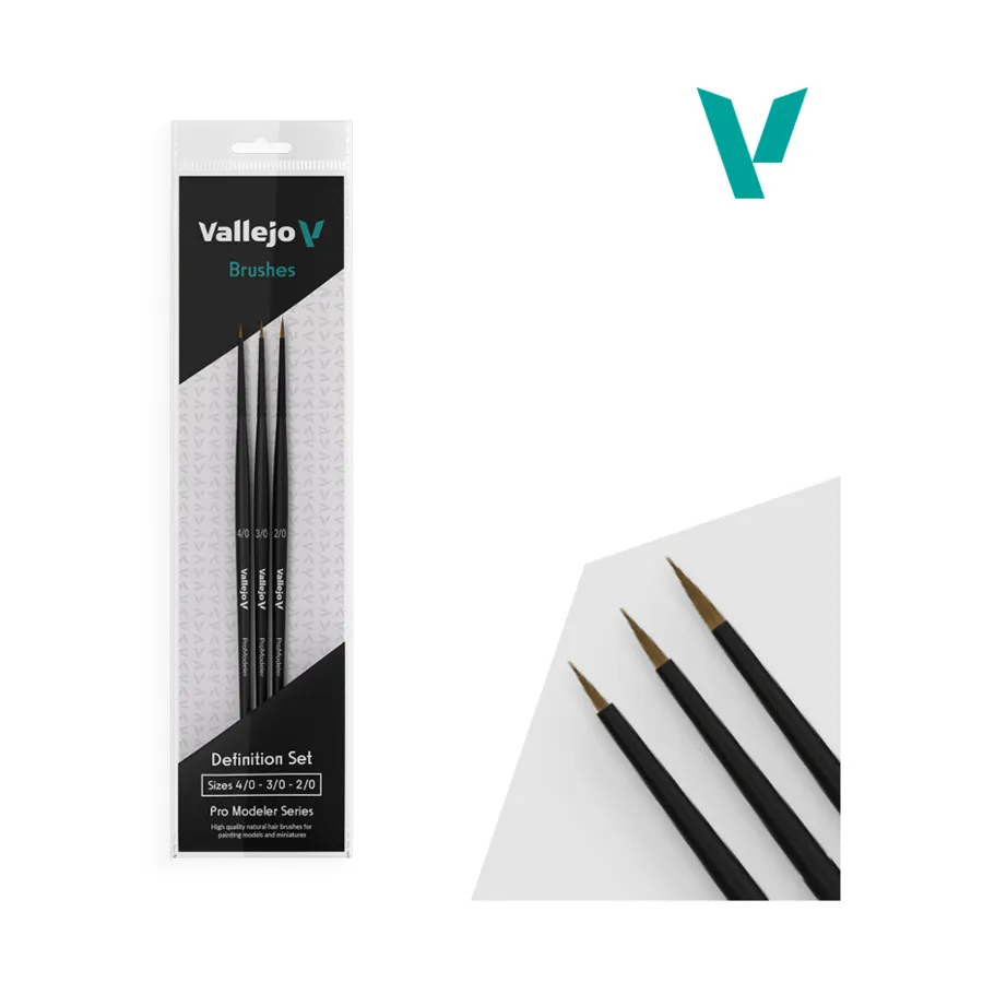 Pro Modeler Natural Hair — набор определений, Paint Brushes - Round Handle (Vallejo)
Pro Modeler Natural Hair — набор определений, Paint Brushes - Round Handle (Vallejo)