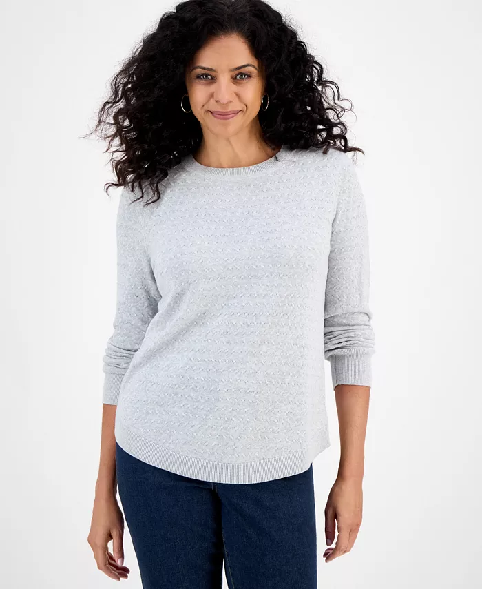 Женский хлопковый пуловер с асимметричным краем Style & Co, серый
Женский хлопковый пуловер с асимметричным краем Style & Co, серый