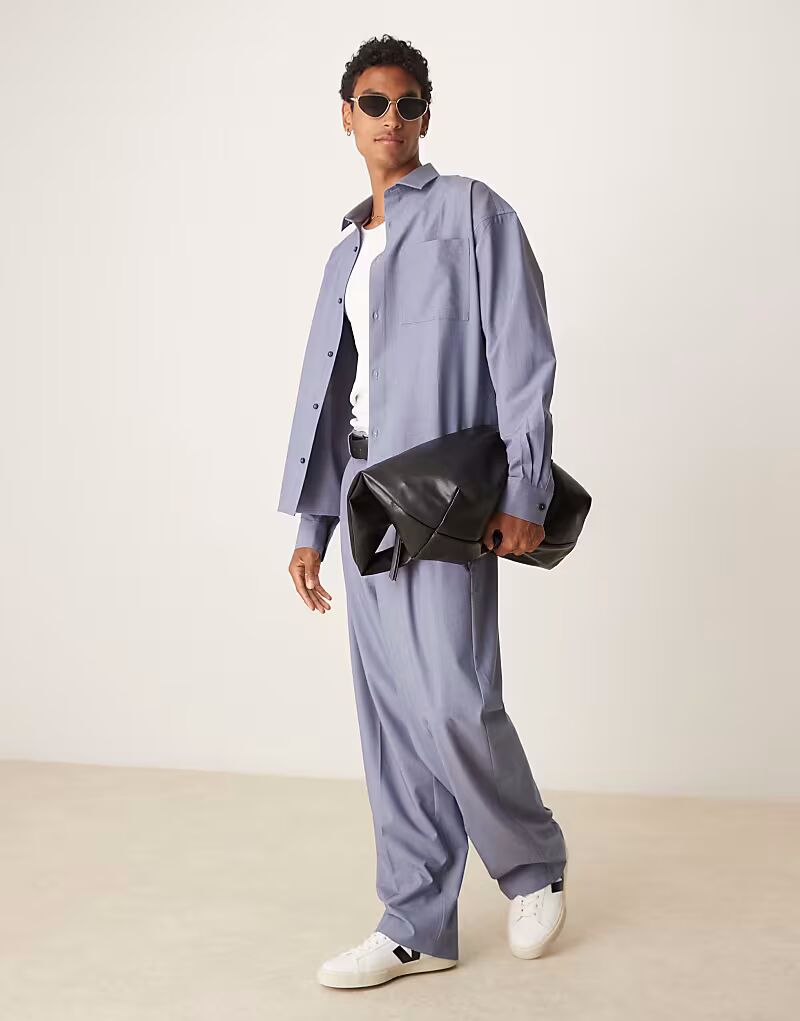 Элегантные широкие брюки ASOS DESIGN светло-голубого цвета с тройными складками, комплект
Элегантные широкие брюки ASOS DESIGN светло-голубого цвета с тройными складками, комплект