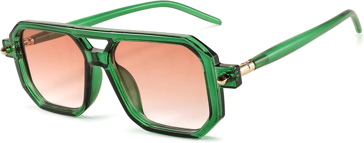 Солнцезащитные очки BUTABY в стиле ретро, квадратные, 70-е годы, плоские, авиаторские, винтажные, модные, в пластиковой оправе, защита UV400, Green Frame Gradient Pink Lens
Солнцезащитные очки BUTABY в стиле ретро, квадратные, 70-е годы, плоские, авиаторские, винтажные, модные, в пластиковой оправе, защита UV400, Green Frame Gradient Pink Lens