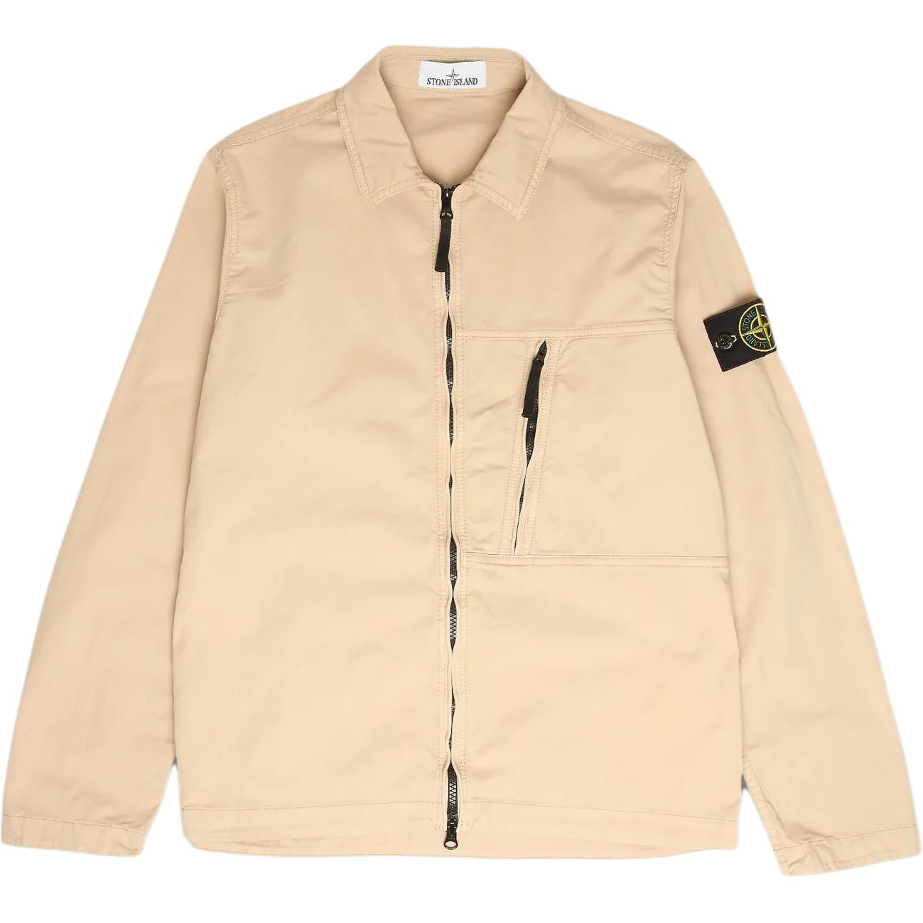STONE ISLAND Застёгивающаяся на молнию рубашка с нашивкой-логотипом, Sand
STONE ISLAND Застёгивающаяся на молнию рубашка с нашивкой-логотипом, Sand