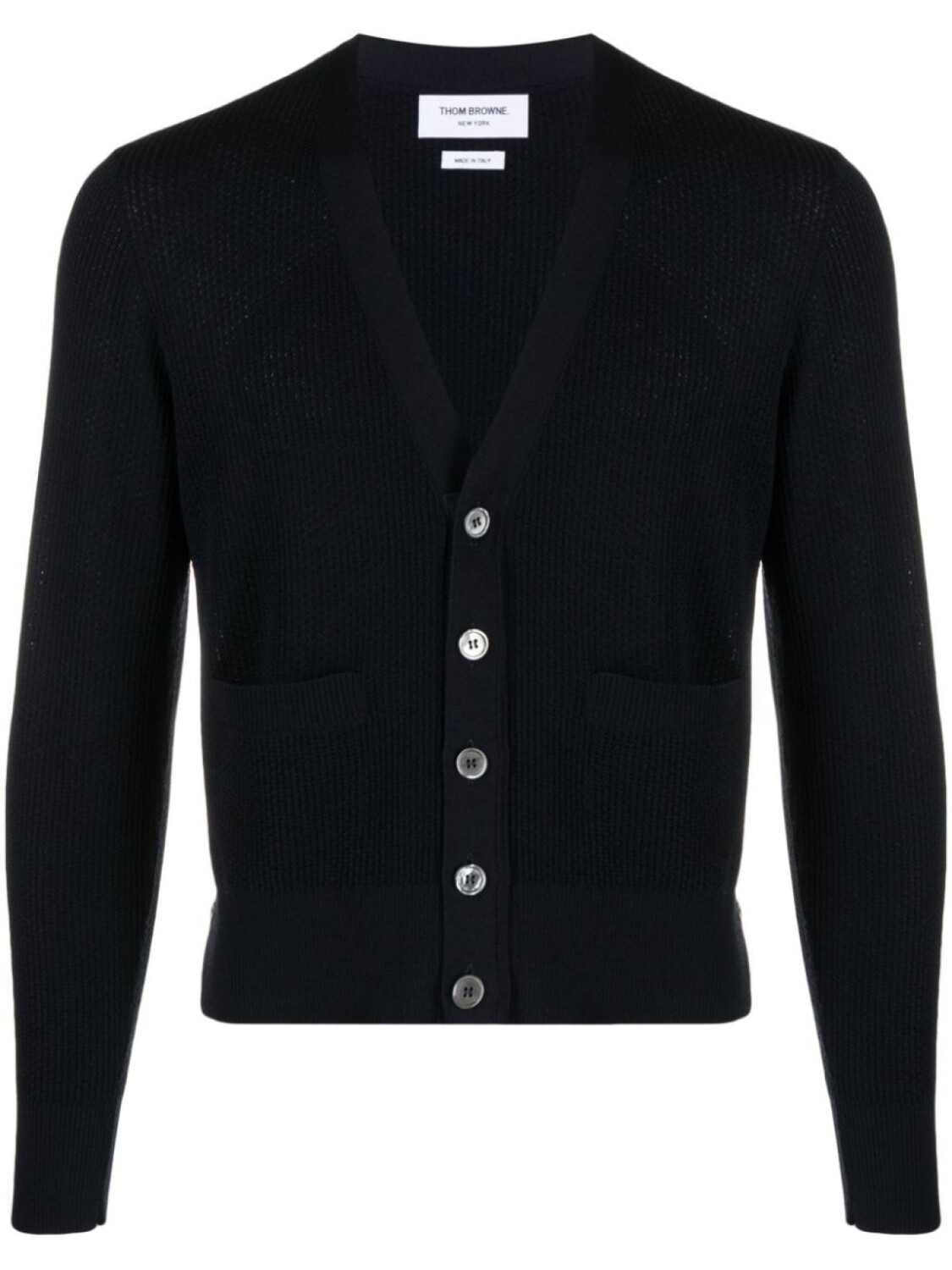 Thom Browne фактурный кардиган из вирджинской шерсти, синий
Thom Browne фактурный кардиган из вирджинской шерсти, синий