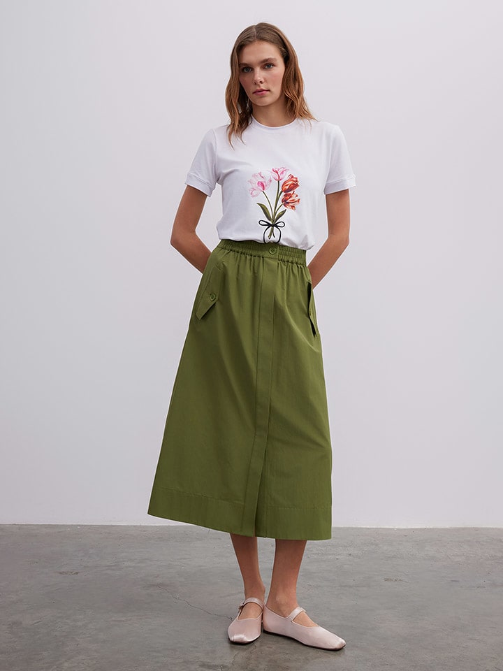 Юбка до колена BGN, зеленый
Юбка до колена BGN, зеленый