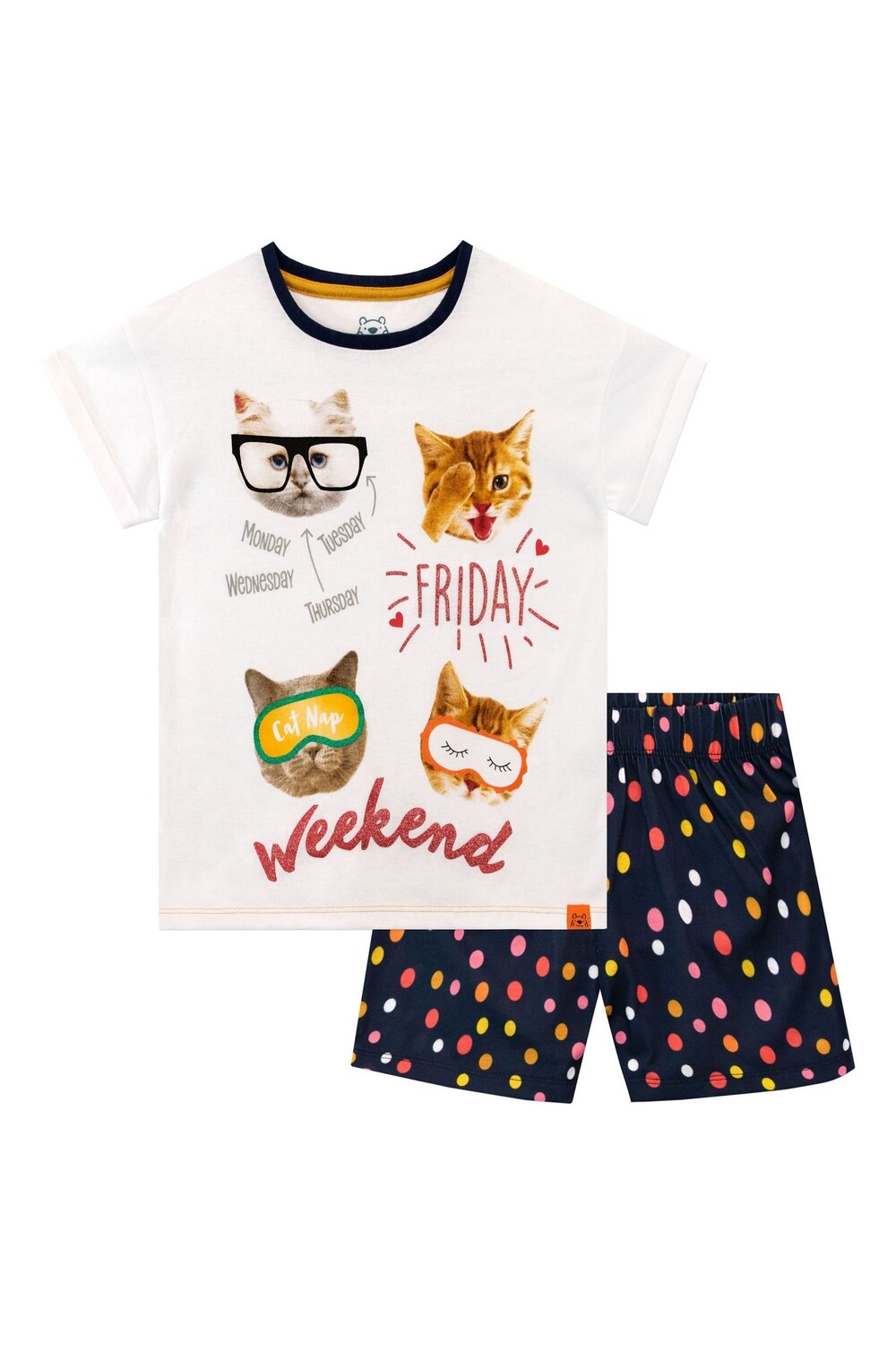 Короткая пижама для выходных в стиле «кошачий глаз» Harry Bear, белый
Короткая пижама для выходных в стиле «кошачий глаз» Harry Bear, белый