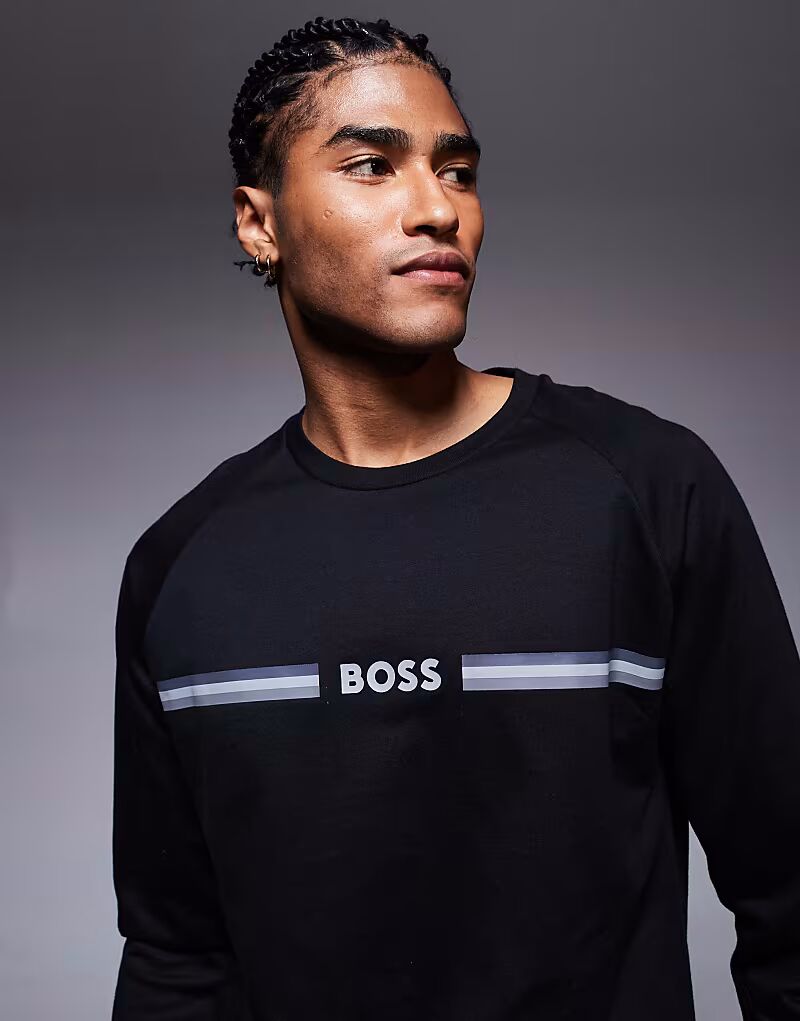 Толстовка BOSS Bodywear Authentic с логотипом в полоску, стандартного кроя, черного цвета
Толстовка BOSS Bodywear Authentic с логотипом в полоску, стандартного кроя, черного цвета