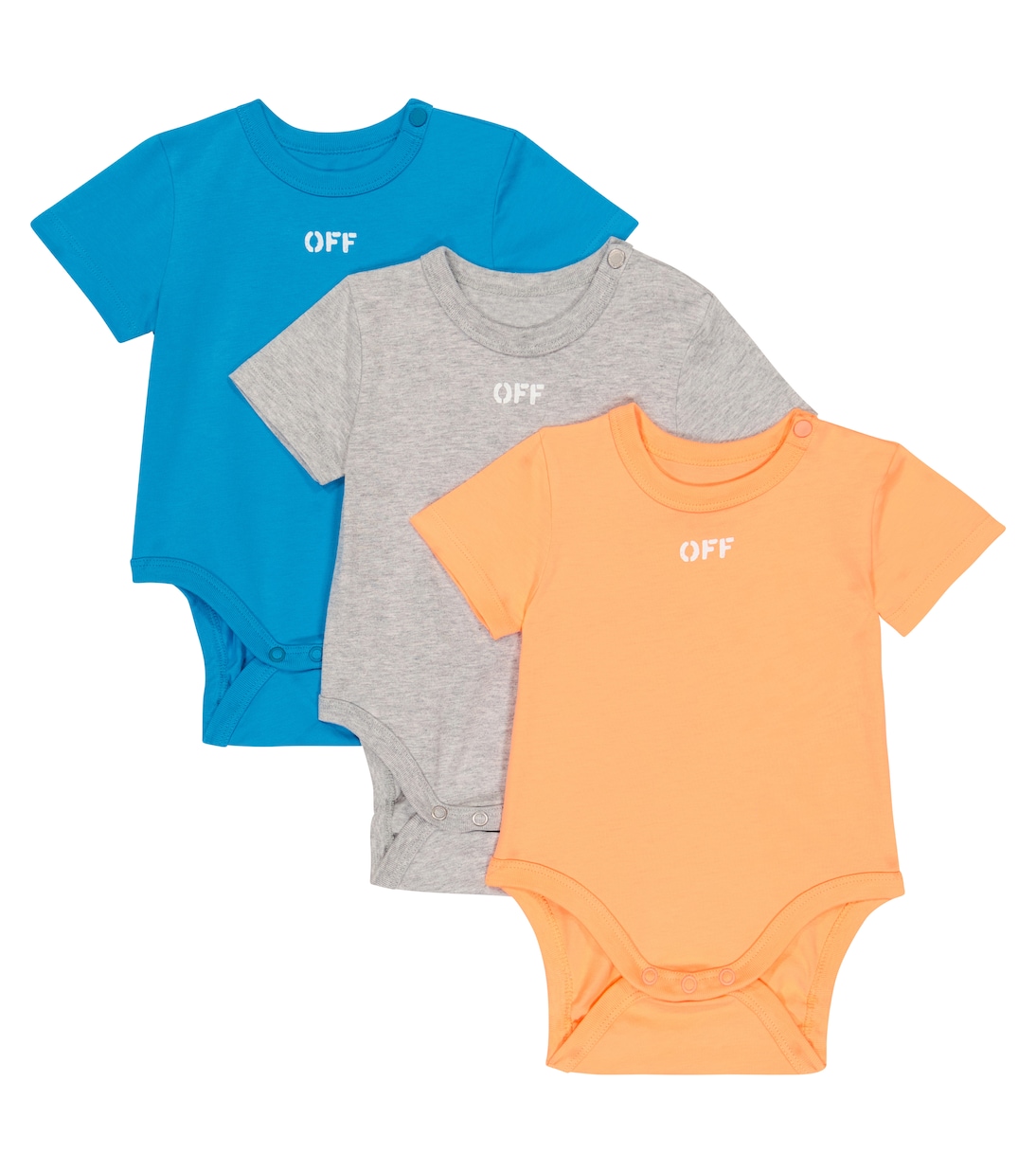Детский комплект из 3 хлопковых боди Off-White Kids, Multicolor Whi 
Детский комплект из 3 хлопковых боди Off-White Kids, Multicolor Whi