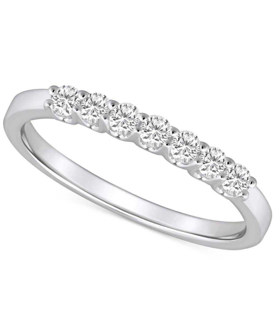 Бриллиантовое обручальное кольцо (1/3 карата) в оправе из 14-каратного золота Macy's, White Gold
Бриллиантовое обручальное кольцо (1/3 карата) в оправе из 14-каратного золота Macy's, White Gold