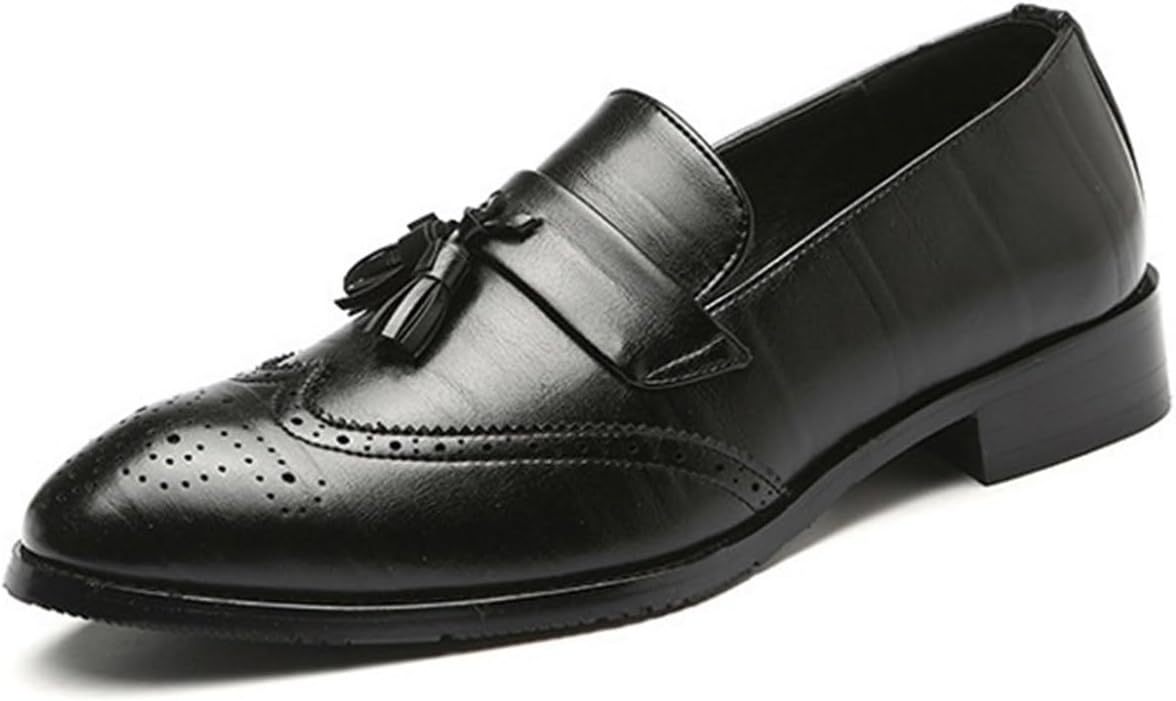 Мужские кожаные лоферы с кисточками, слипоны с узором вингтип, формальные деловые туфли, повседневная обувь на каждый день, модные обувь с заостренным носком для прогулок и официального стиля Generic, черный
Мужские кожаные лоферы с кисточками, слипоны с узором вингтип, формальные деловые туфли, повседневная обувь на каждый день, модные обувь с заостренным носком для прогулок и официального стиля Generic, черный