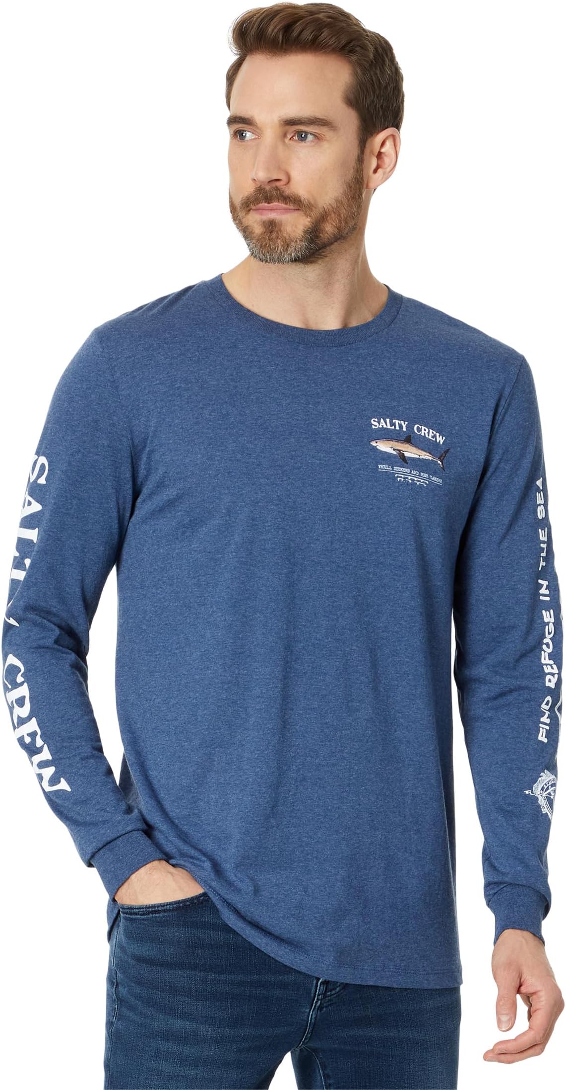 Футболка Salty Crew Bruce Long Sleeve Tee, Navy Heather
Футболка Salty Crew Bruce Long Sleeve Tee, Navy Heather
