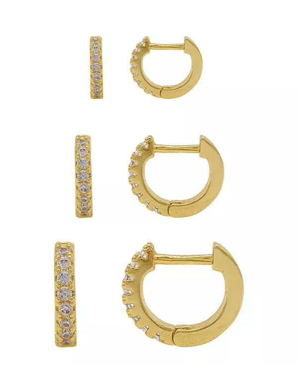 Набор из 6 серег-колец Huggie Hoops с покрытием из 14-каратного золота Adornia, gold
Набор из 6 серег-колец Huggie Hoops с покрытием из 14-каратного золота Adornia, gold