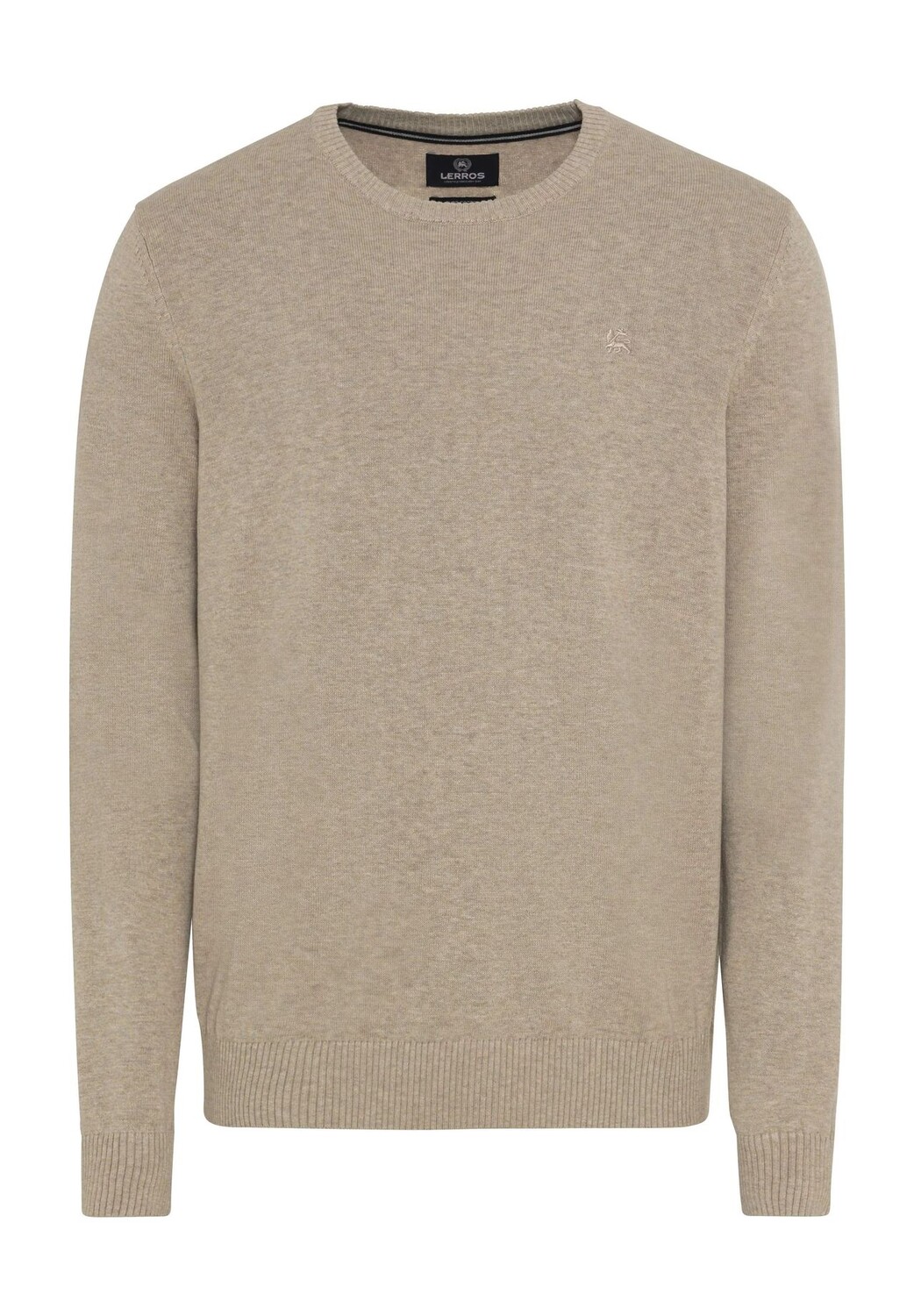 Вязаный мужской свитер с круглым вырезом LERROS, черный
Вязаный мужской свитер с круглым вырезом LERROS, черный