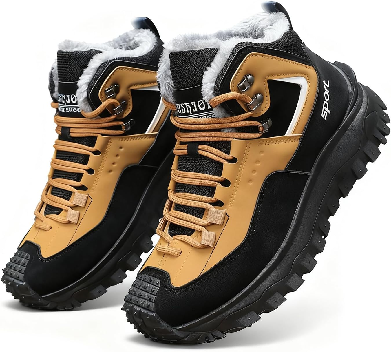 Водонепроницаемые мужские туристические зимние ботинки SEHDK с меховой подкладкой, удобные ботильоны на шнуровке, уличная обувь с нескользящей подошвой, водонепроницаемые прогулочные кроссовки, желтый
Водонепроницаемые мужские туристические зимние ботинки SEHDK с меховой подкладкой, удобные ботильоны на шнуровке, уличная обувь с нескользящей подошвой, водонепроницаемые прогулочные кроссовки, желтый