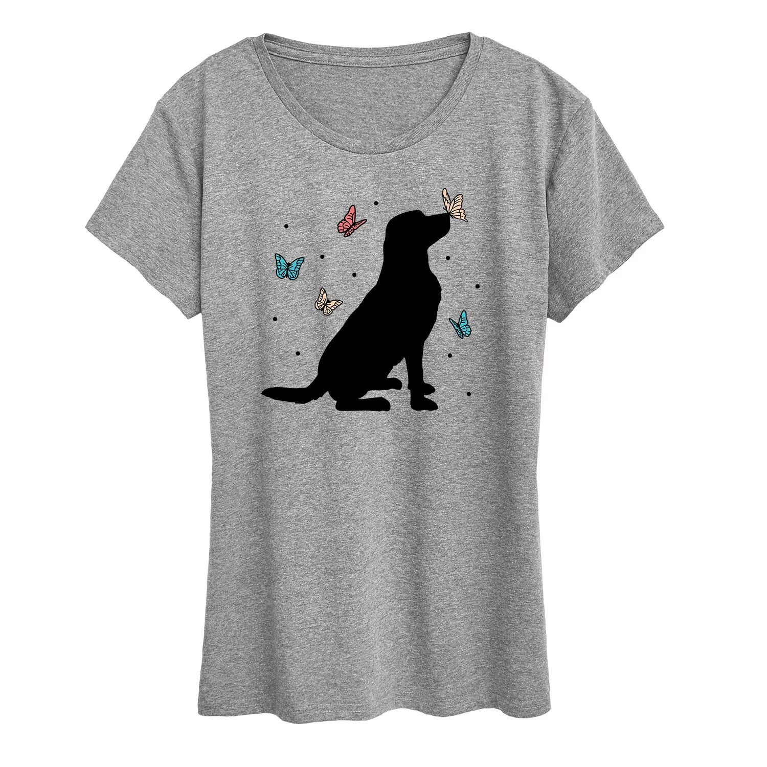 Женская футболка с рисунком собаки и бабочки Licensed Character, серый
Женская футболка с рисунком собаки и бабочки Licensed Character, серый