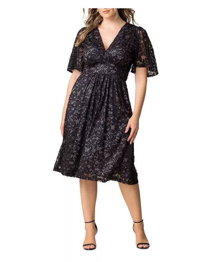 Женское платье для коктейля с кружевом и пайетками в виде звезд Plus Size Kiyonna, серый
Женское платье для коктейля с кружевом и пайетками в виде звезд Plus Size Kiyonna, серый