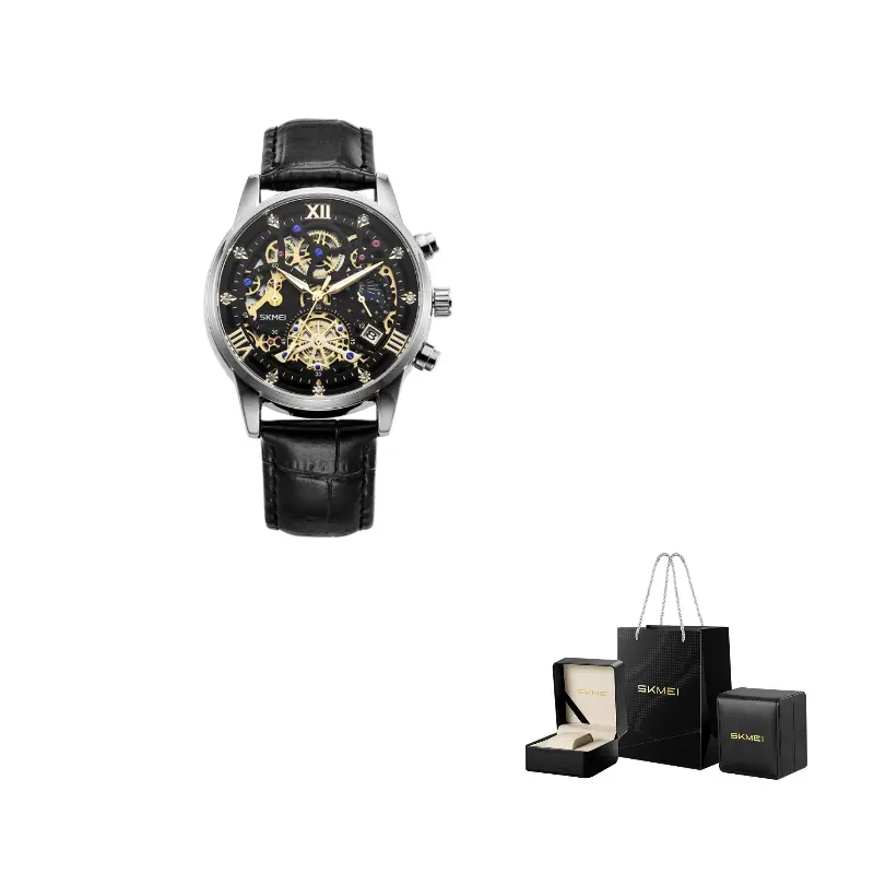 SKMEI Часы мужские с кварцевым механизмом, стальной браслет, черный циферблат
SKMEI Часы мужские с кварцевым механизмом, стальной браслет, черный циферблат