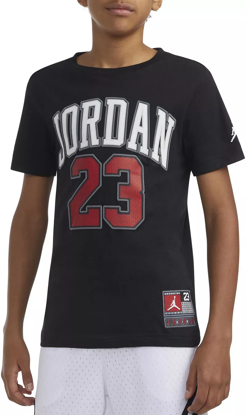 Футболка Jordan из баскетбольного джерси с графическим рисунком для мальчиков, цвет Black/Gym Red
Футболка Jordan из баскетбольного джерси с графическим рисунком для мальчиков, цвет Black/Gym Red