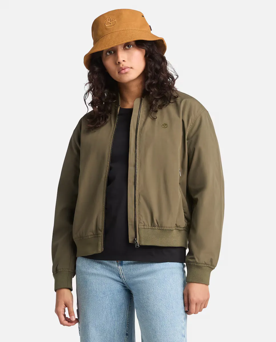 Женская куртка-бомбер в стиле милитари на молнии Timberland, военный зеленый
Женская куртка-бомбер в стиле милитари на молнии Timberland, военный зеленый