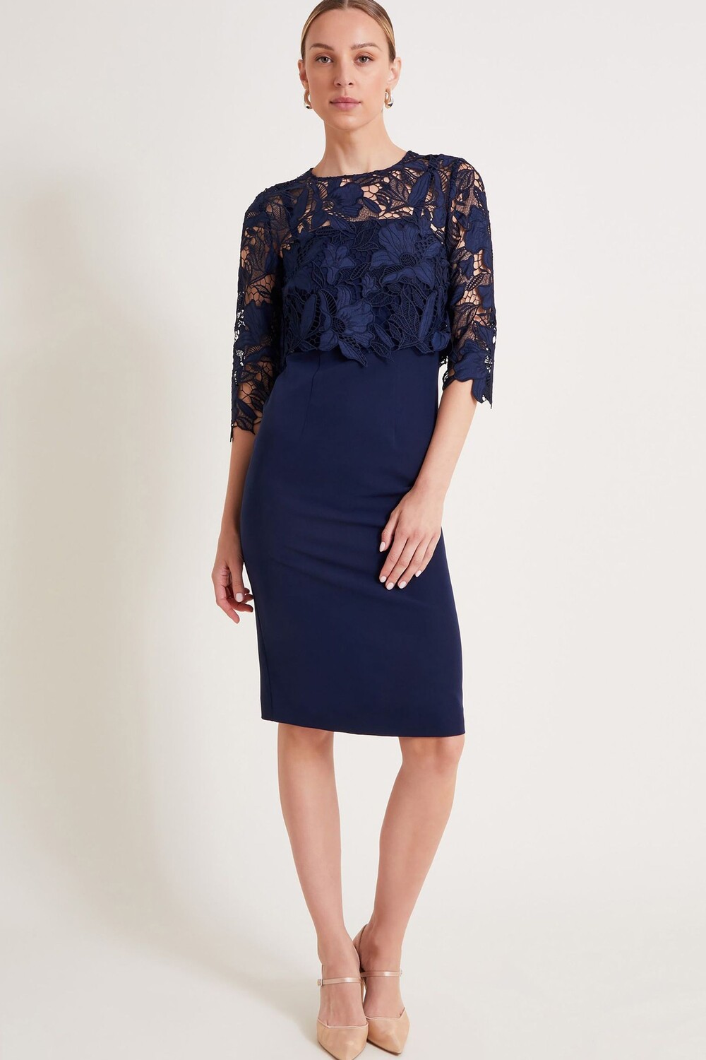 Кружевное платье майя Monsoon, синий 
Кружевное платье майя Monsoon, синий
