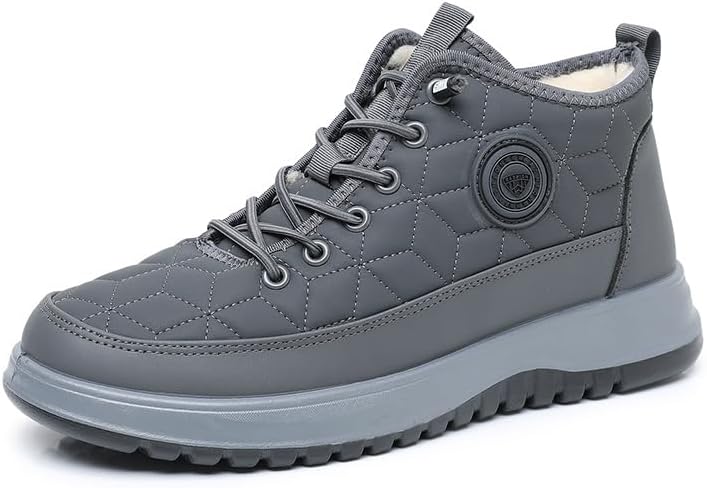 Мужские зимние теплые и толстые ботинки для снега - противоскользящие, удобные, высокие хлопковые обувь - для улицы и повседневной носки Hhhchpm, серый
Мужские зимние теплые и толстые ботинки для снега - противоскользящие, удобные, высокие хлопковые обувь - для улицы и повседневной носки Hhhchpm, серый