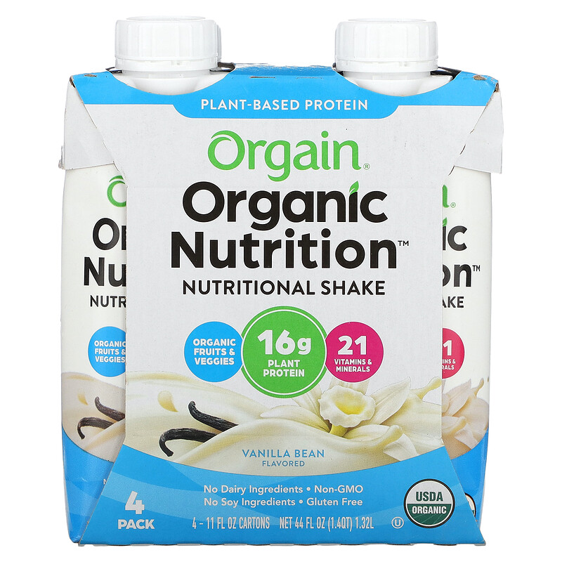 Orgain, Organic Nutrition, питательный коктейль, ваниль, 4 пакетика по 330 мл (11 жидк. унц.)
Orgain, Organic Nutrition, питательный коктейль, ваниль, 4 пакетика по 330 мл (11 жидк. унц.)