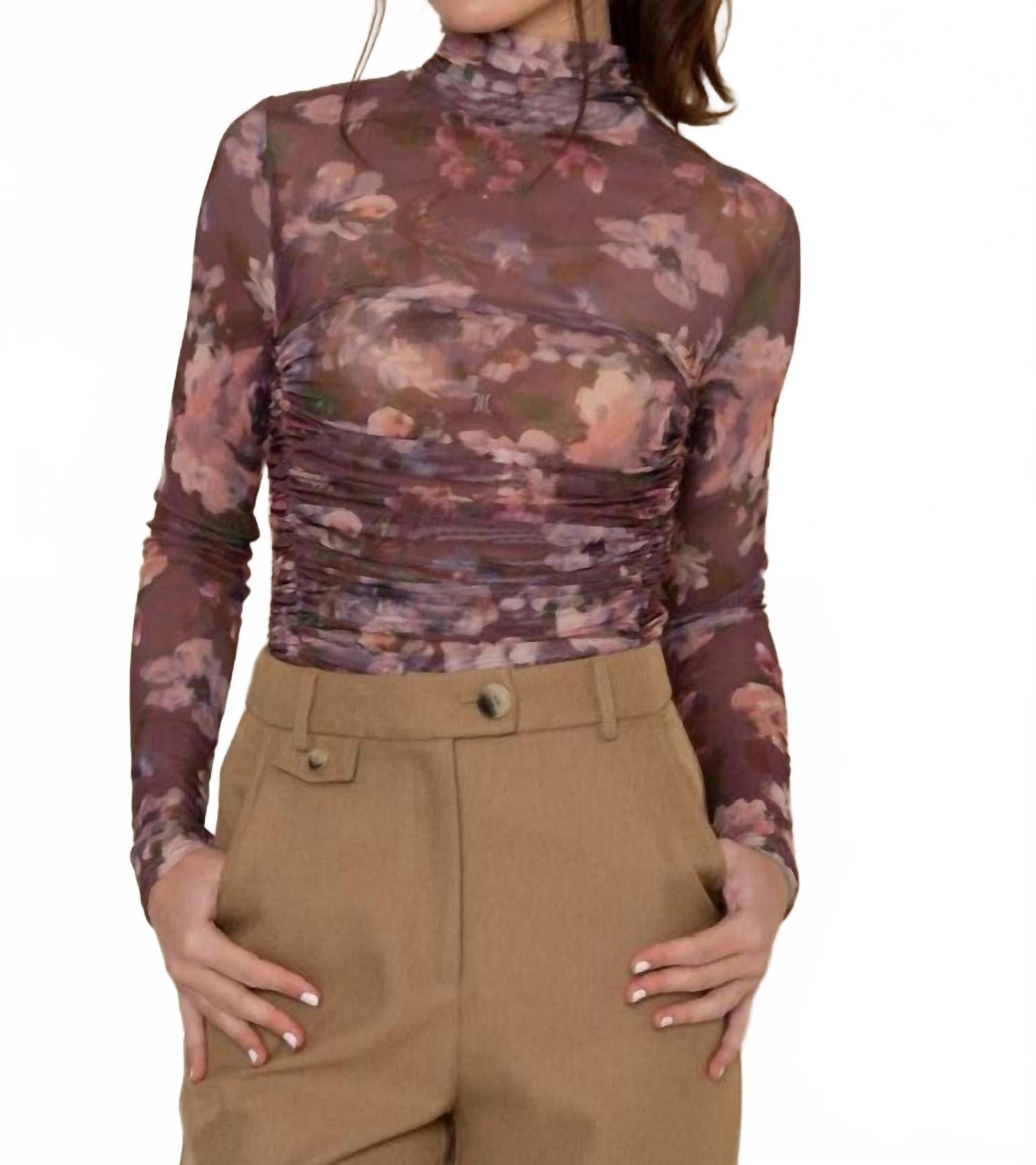 Fore Collection Боди Milena с высоким воротником, бордовый с разноцветным принтом
Fore Collection Боди Milena с высоким воротником, бордовый с разноцветным принтом