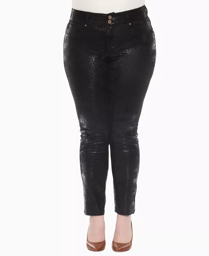 Брюки больших размеров из искусственной замши со змеиным принтом White Mark, черный
Брюки больших размеров из искусственной замши со змеиным принтом White Mark, черный