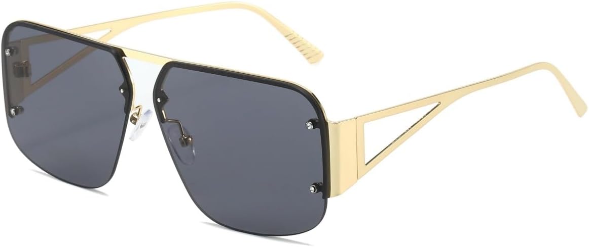 Ретро-солнцезащитные очки-авиаторы квадратной формы для мужчин и женщин, защита от ультрафиолета UV400, винтажные, большие, металлические, полуободковые (золотая оправа, черные линзы) BAWUYI, Gold Frame Black Lens
Ретро-солнцезащитные очки-авиаторы квадратной формы для мужчин и женщин, защита от ультрафиолета UV400, винтажные, большие, металлические, полуободковые (золотая оправа, черные линзы) BAWUYI, Gold Frame Black Lens