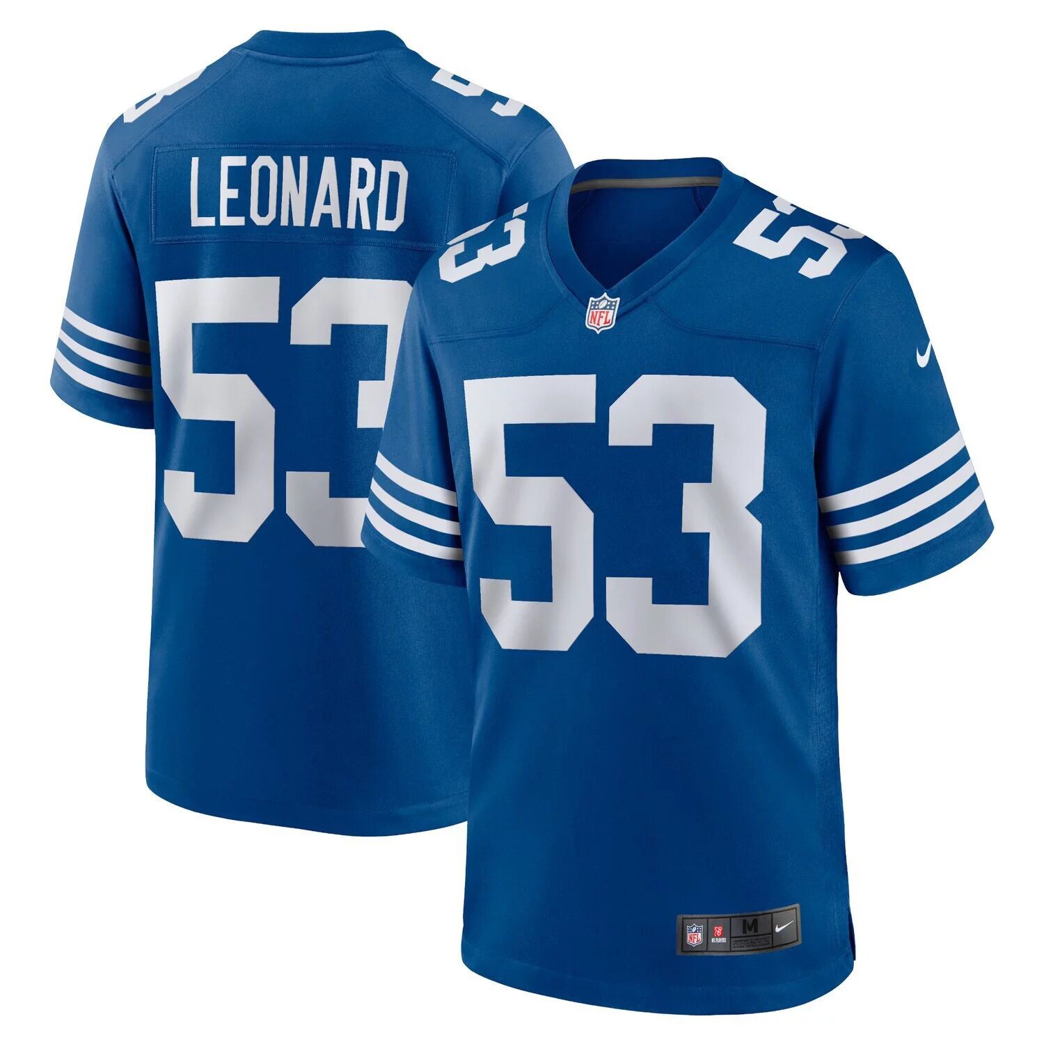 Мужская футболка Darius Leonard Royal Indianapolis Colts Alternate Game Nike
Мужская футболка Darius Leonard Royal Indianapolis Colts Alternate Game Nike