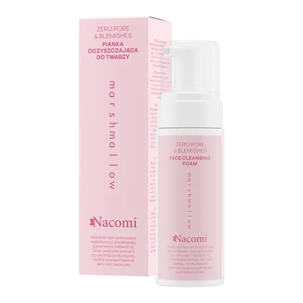 Пенка для умывания от прыщей, 150 мл Nacomi Zero pore&blemishes marshmallow
Пенка для умывания от прыщей, 150 мл Nacomi Zero pore&blemishes marshmallow