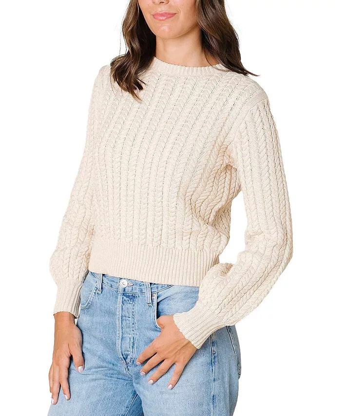 Женский свитер с аранскими узорами и крестьянским рукавом из органического материала Hope & Henry, загар/бежевый
Женский свитер с аранскими узорами и крестьянским рукавом из органического материала Hope & Henry, загар/бежевый