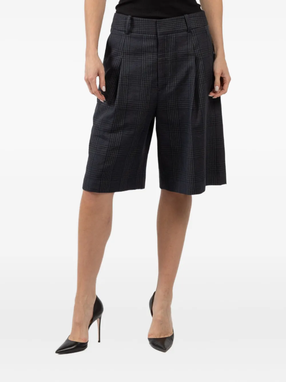 Шорты с клетчатым узором и складками Smythe, серый
Шорты с клетчатым узором и складками Smythe, серый