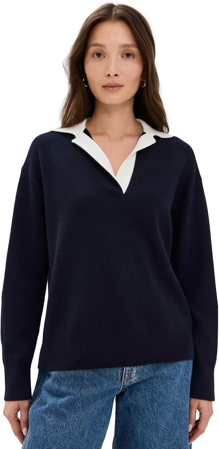 Vince Polo для женщин с контрастным воротником
Vince Polo для женщин с контрастным воротником