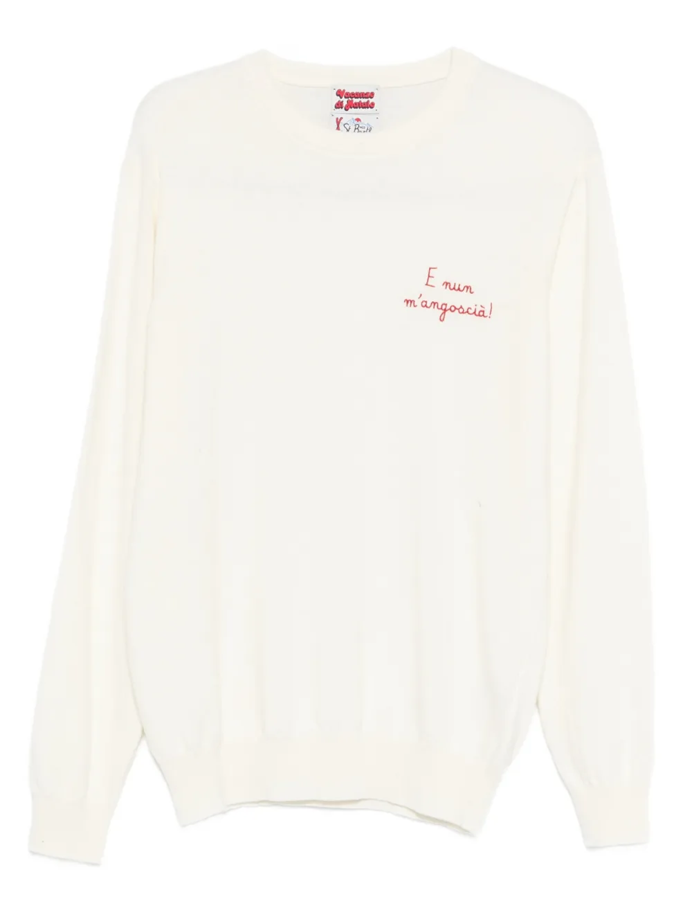 Вышитый свитер с круглым вырезом Mc2 Saint Barth, белый
Вышитый свитер с круглым вырезом Mc2 Saint Barth, белый