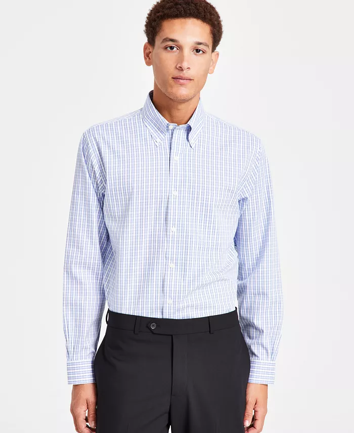 Мужская классическая рубашка с отложным воротником на пуговицах, клетчатая, из ткани pinpoint, не требующая глажки Brooks Brothers, синий
Мужская классическая рубашка с отложным воротником на пуговицах, клетчатая, из ткани pinpoint, не требующая глажки Brooks Brothers, синий