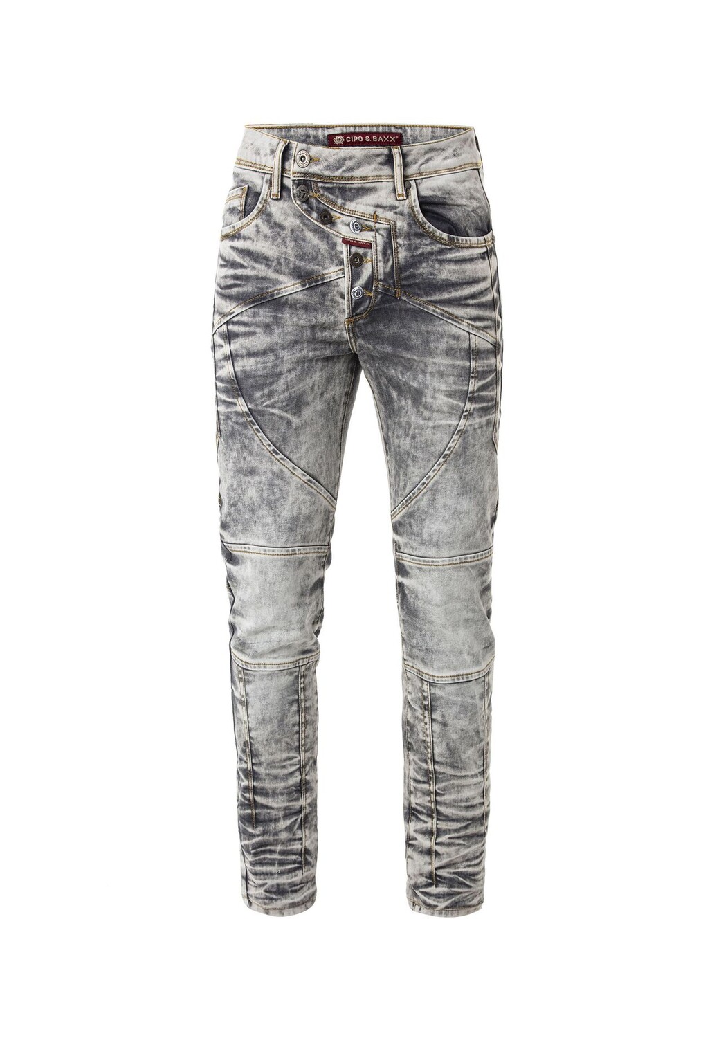 Джинсы с широкими декоративными швами CIPO & BAXX, серый
Джинсы с широкими декоративными швами CIPO & BAXX, серый