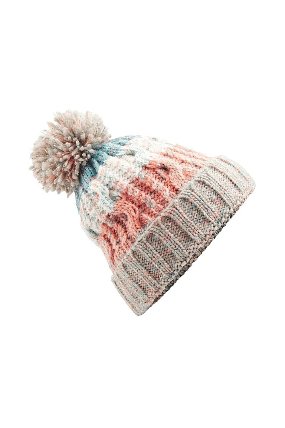 Вязаная шапка-бини с помпоном и штопором Beechfield, мультиколор
Вязаная шапка-бини с помпоном и штопором Beechfield, мультиколор