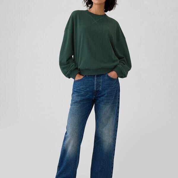 Толстовка оверсайз с круглым вырезом и перекрещивающимися деталями Gap, зеленый
Толстовка оверсайз с круглым вырезом и перекрещивающимися деталями Gap, зеленый