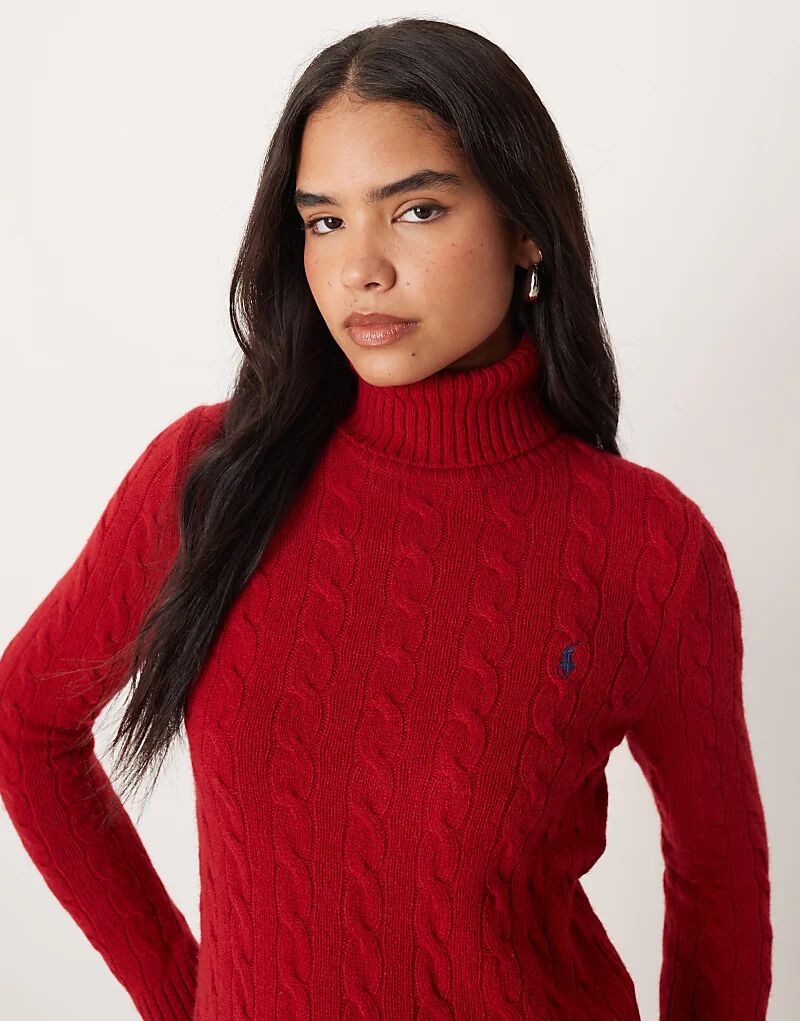 Водолазка Polo Ralph Lauren с косами и логотипом красного цвета
Водолазка Polo Ralph Lauren с косами и логотипом красного цвета