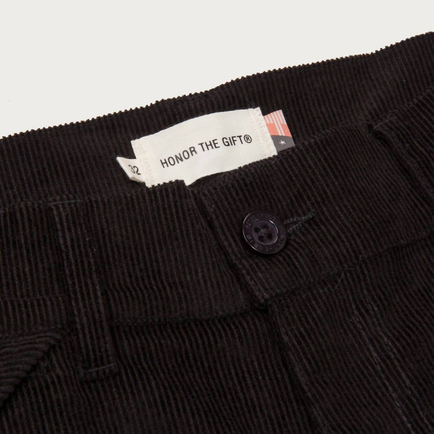 Черные мужские брюки со складками HONOR THE GIFT, черный 
Черные мужские брюки со складками HONOR THE GIFT, черный